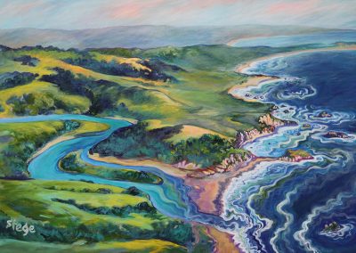 Russian River Flight painting by Julia D. Stege 2023